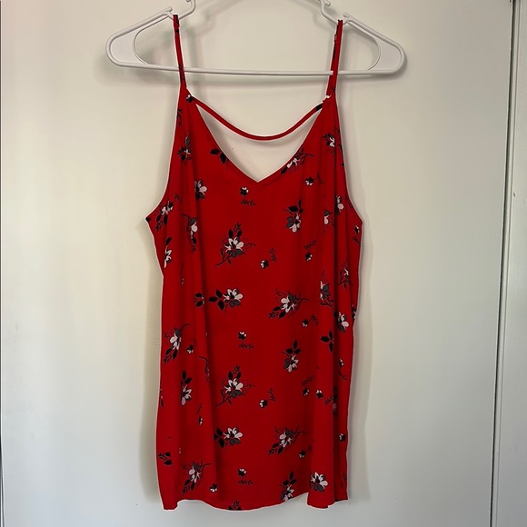 Maurices Tops - Maurices Red Floral Tank Top